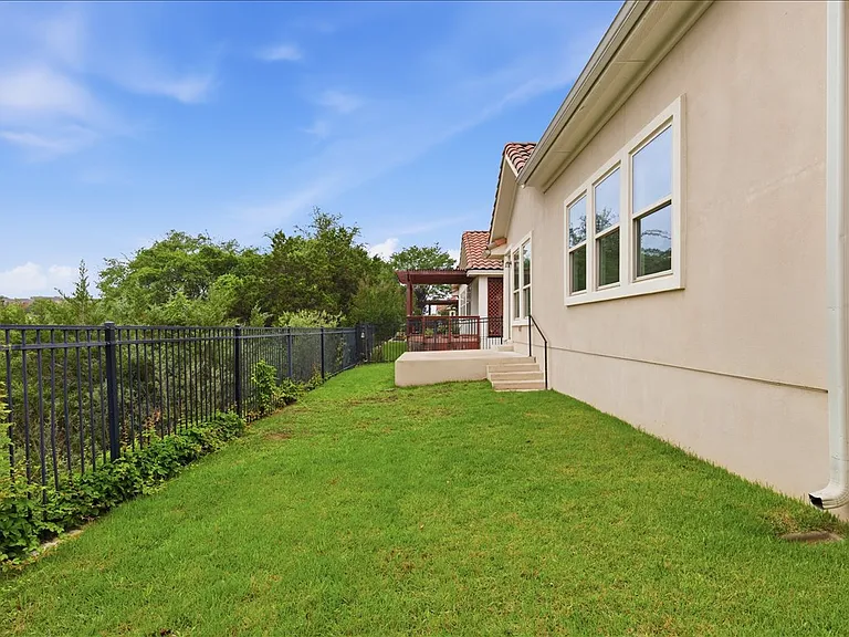 Backyard with golf course view