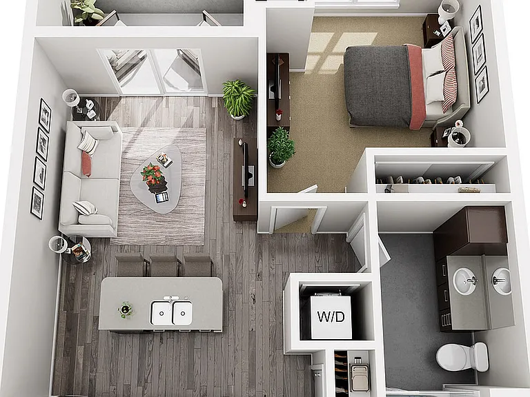 Floor Plan B1 | 22 Slate | Apartments in Madison, WI Floor Plan B1 | 22 Slate | Apartments in Madison, WI