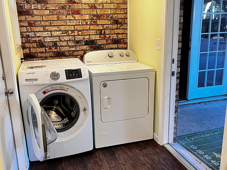 Laundry room under the carport