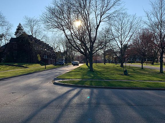 Famous Landscape Architect, Frederick Law Olmstead, designed the center tree mall.