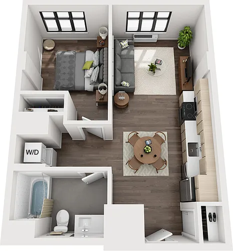 Floor plan 1 Bedroom H