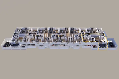 Floor plan Upper - Front View - 2 Stall