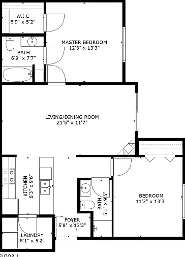 Parkview 2 Bedroom Floorplan