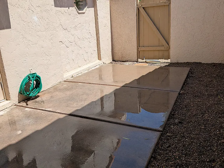 Nice large patio off the kitchen.