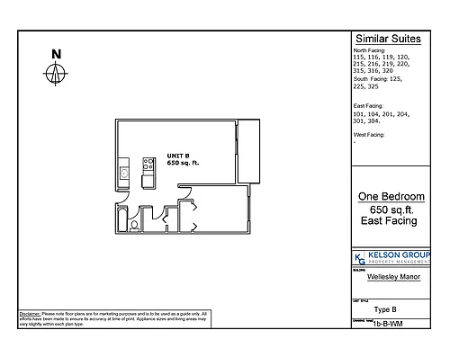 Floor plan 1 Bedroom