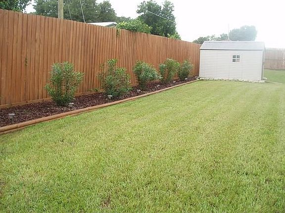 large  fenced yard