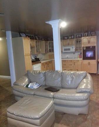 basement living/kitchen