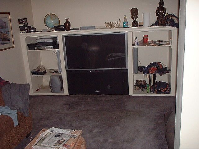 finished basement 65" TV 