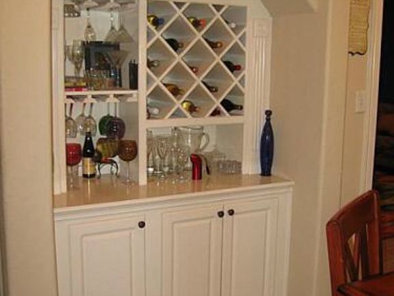 Built in bar with extra storage