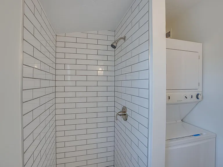 Completely remodeled 3/4 bath with in-unit laundry