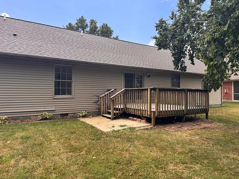 Deck off the backof the home