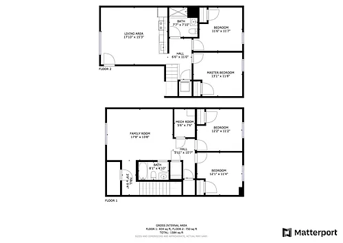 Floor plan Master St 4 Beds