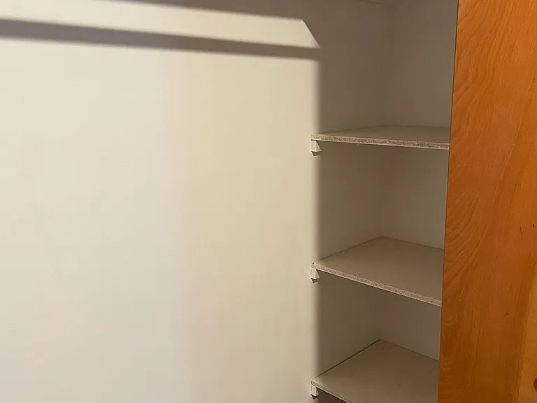 Large closet in primary bedroom.