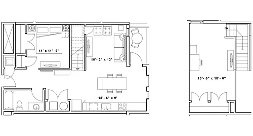 Floor plan Avanti - 1x1 Loft