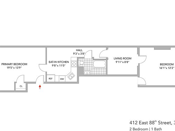 2nd image of 412 E 88th St APT 3W