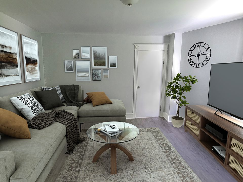* Viturally staged front room
