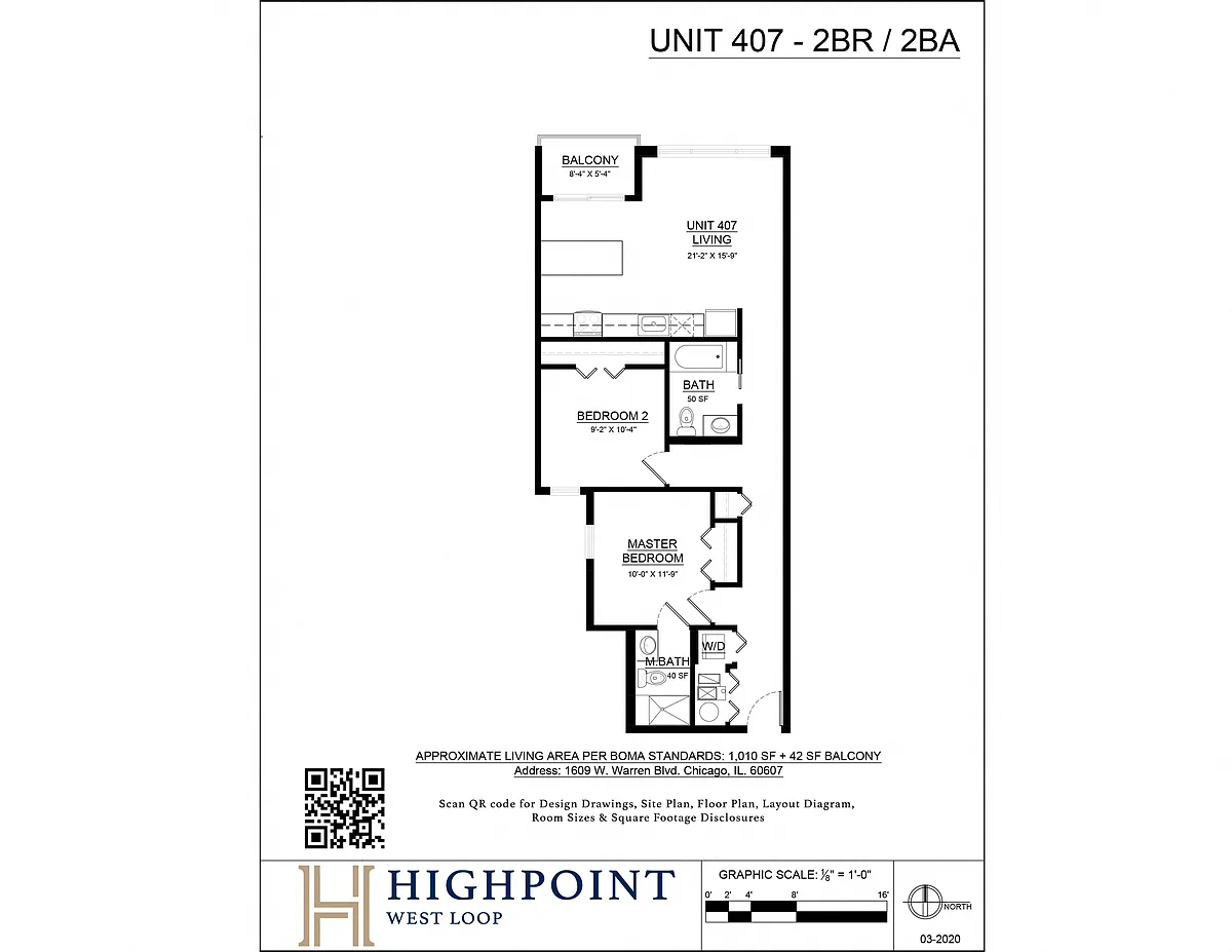 Floor plan 2 Bed 2 Bath