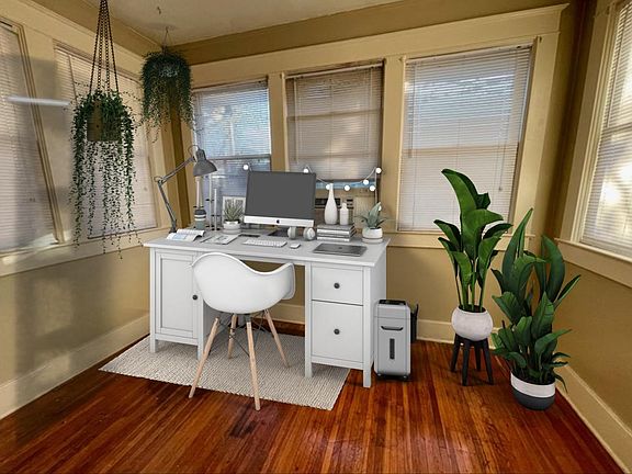 Adorable office or bonus room off of bedroom with lots of natural light