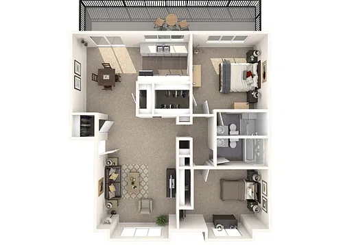 Floor plan Two Bedroom Renovated