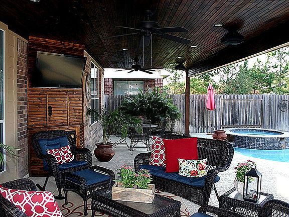 What a place to unwind and watch the game!
