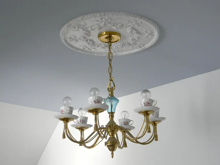 Delightful Blue DG & MINTON Marlow Demitasse Teacup Dining Room Chandelier