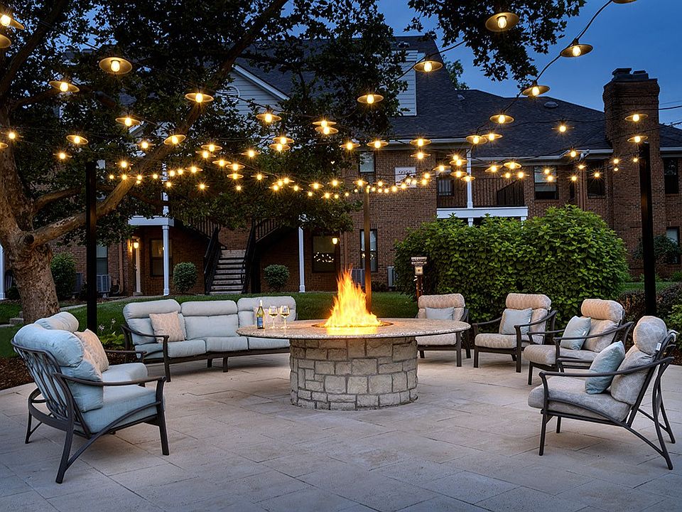 Cozy fire pit at dusk