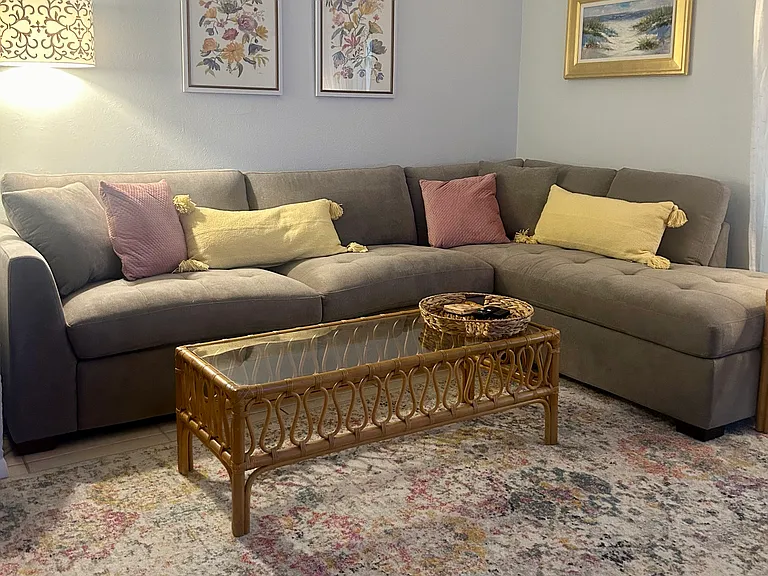 Sectional Sofa with Hidden Foot Rests