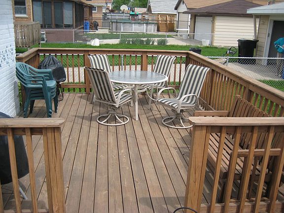 Large deck in back yard