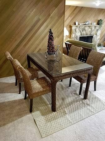 Dining area in living room