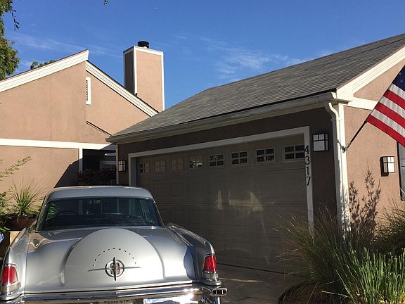 two car garage and shared driveway