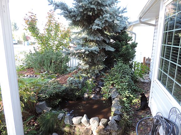 water feature off front porch