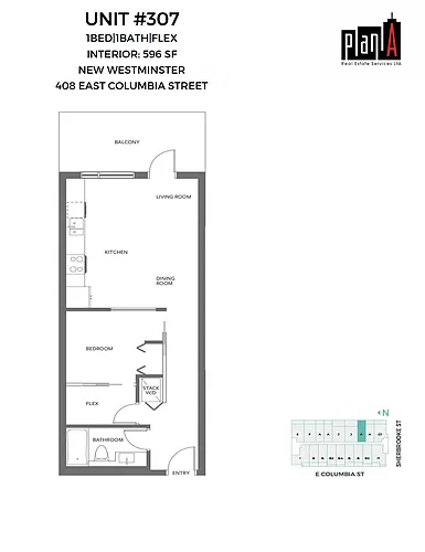 Floor plan Condos 1 Bed 1 Bath 7