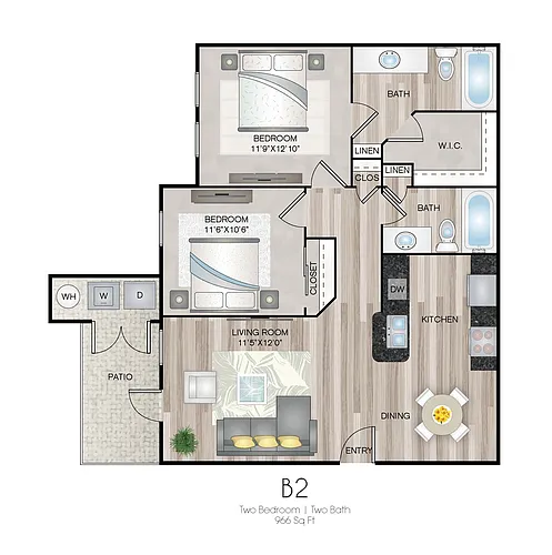 Floor plan B2 - 2X2
