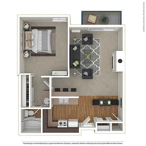 Floor plan 1BR/1BA
