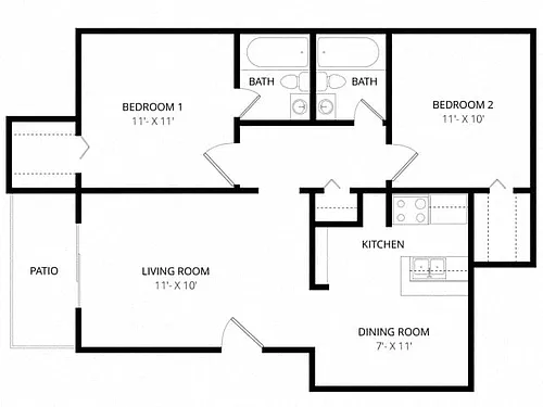 Floor plan 2X2