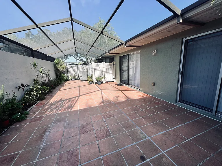 Patio from main bedroom door side.