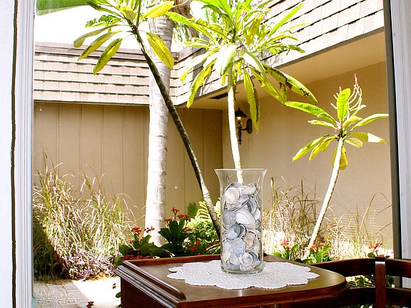View of outside courtyard.