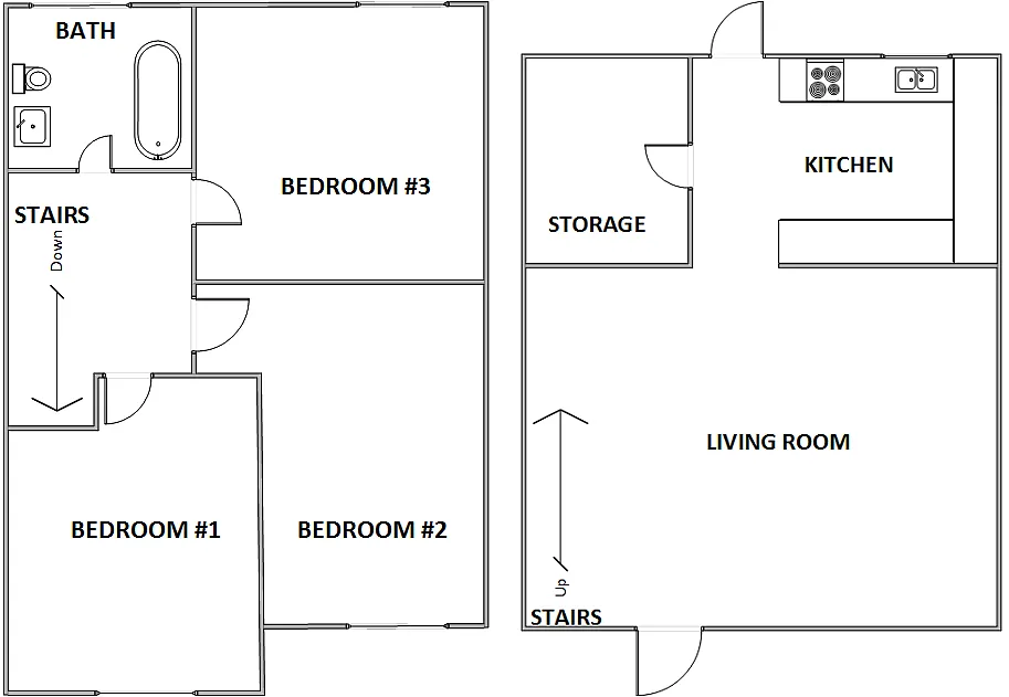 Floor plan Three Bedroom