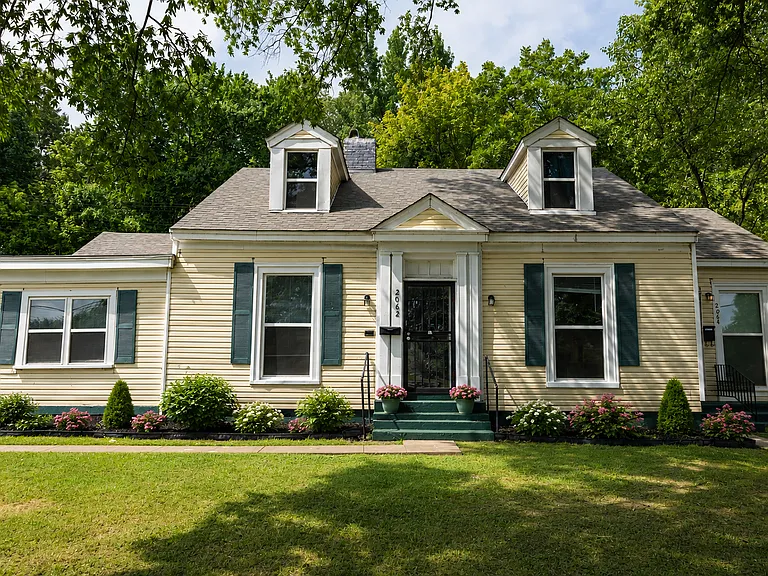 The front of the house.