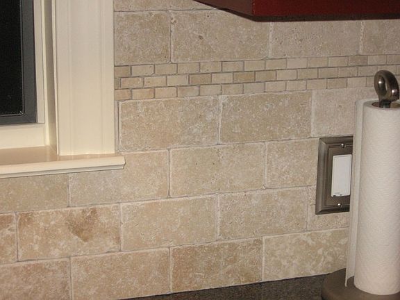 Tumbled Marble Backsplash