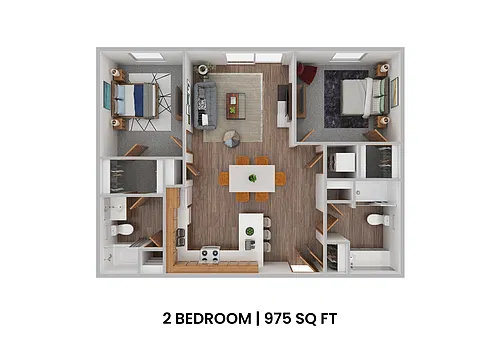 Floor plan 2 Bedroom A