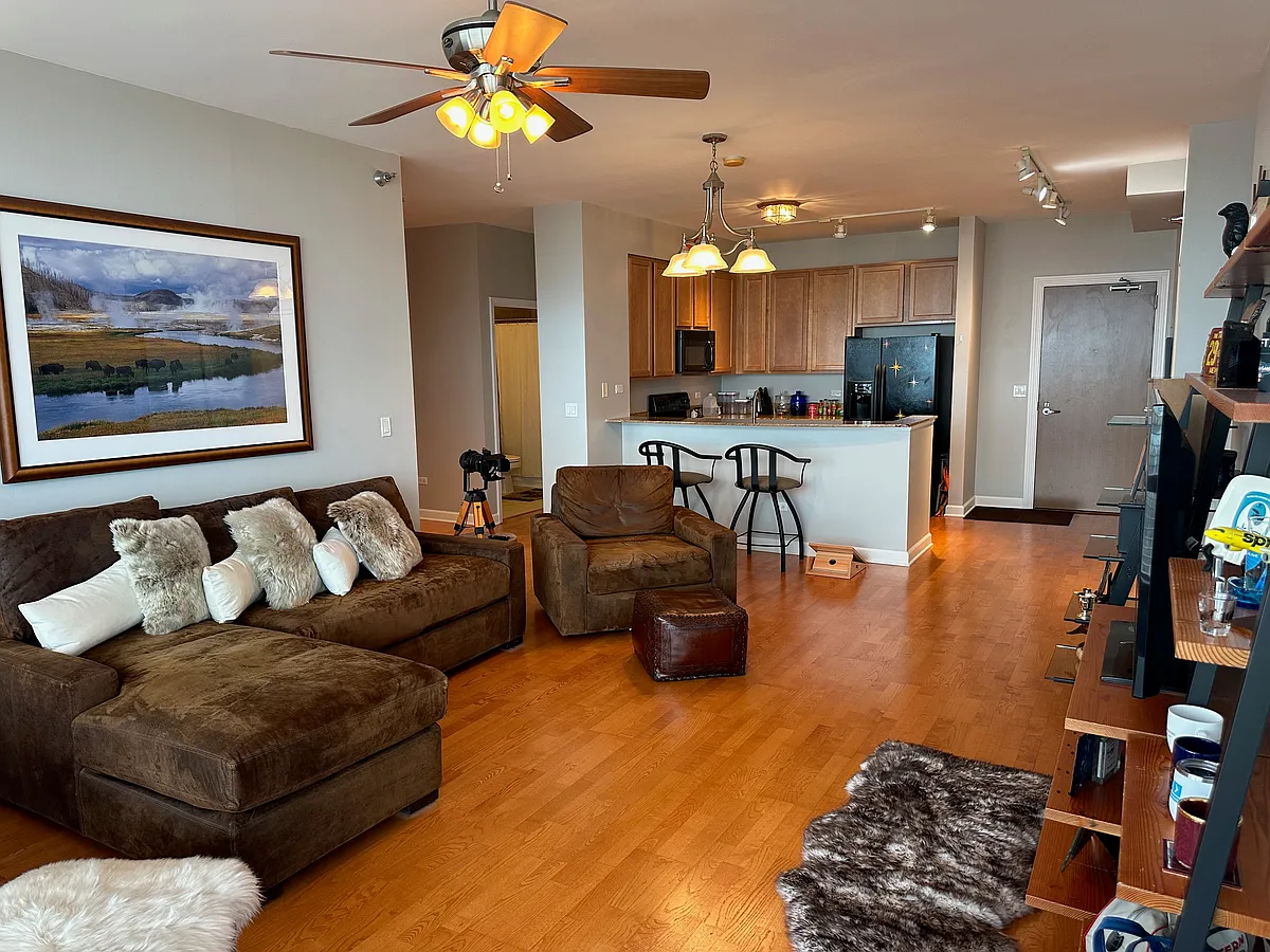 Living room and kitchen - 1841 S Calumet Ave #1403