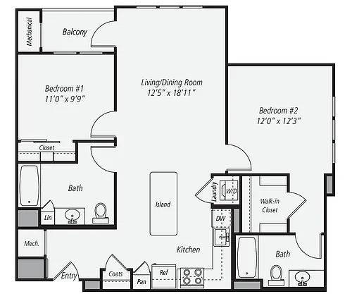 Floor plan B1a-1072