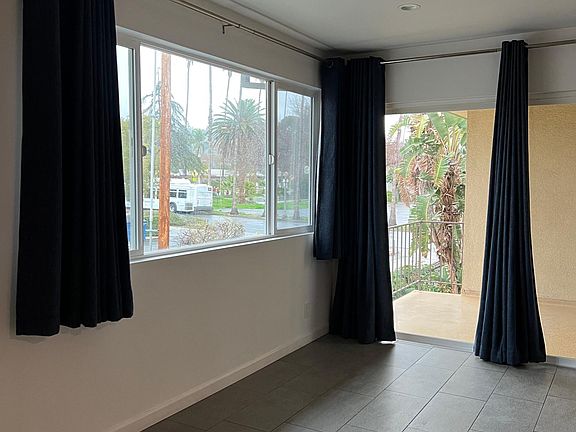 Living room looking towards balcony