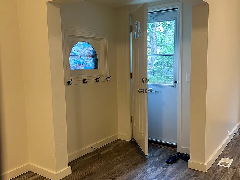 Front door from dining room
