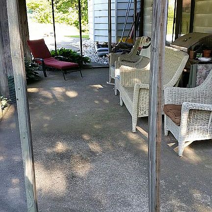 back yard covered patio