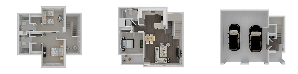 Floor plan 3 Bedroom Townhome