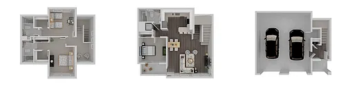 Floor plan 3 Bedroom Townhome