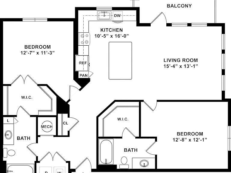 2 Bedroom | 2 Bath | 1147 SF 2 Bedroom | 2 Bath | 1147 SF