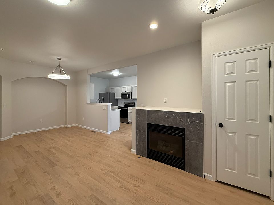 Living room with fireplace